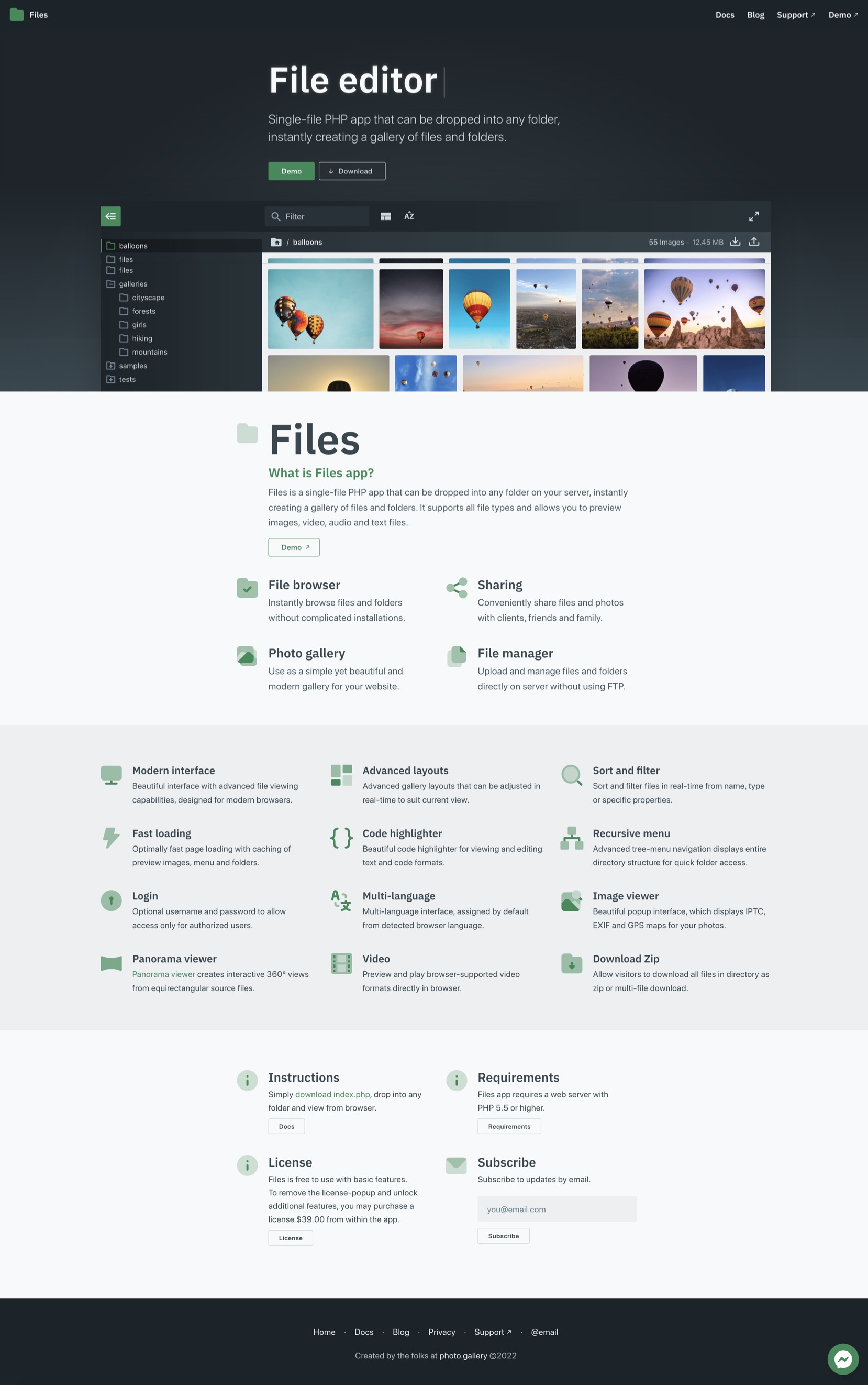 files.gallery 0.7.0 最新单PHP应用–创建简易的网络画廊